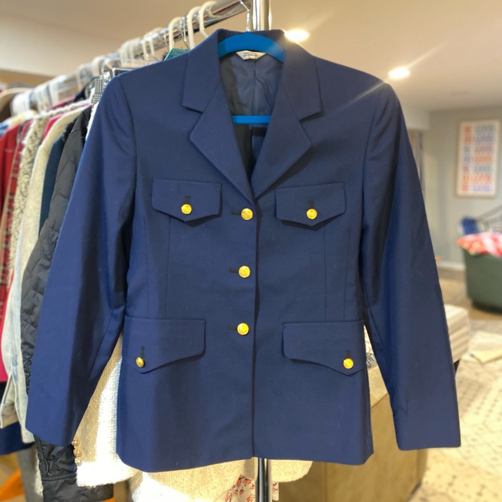 Vintage Navy Military Blazer - Size 6
